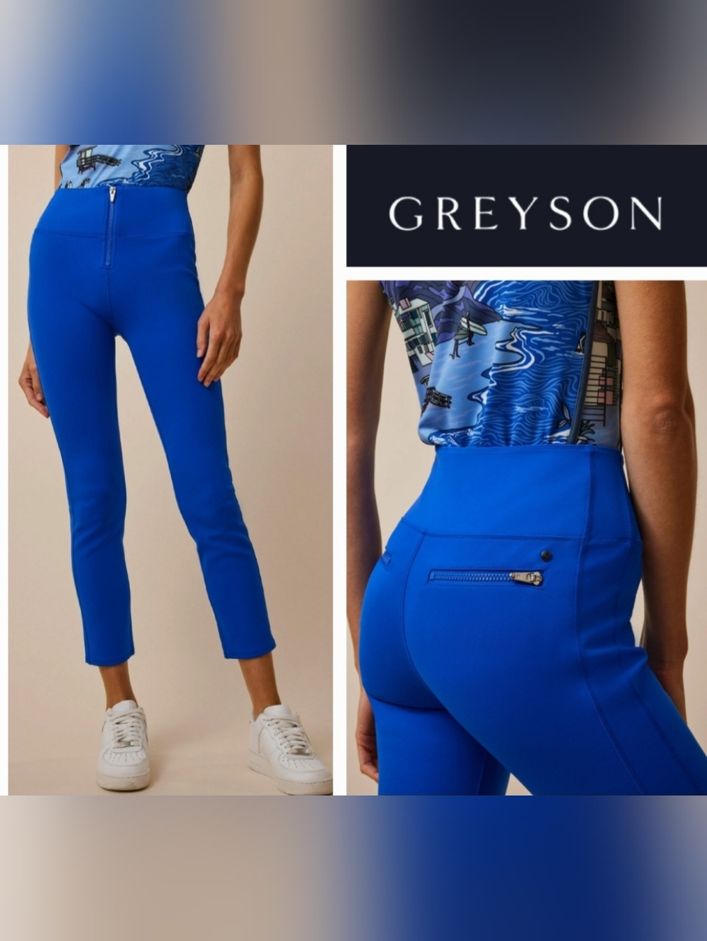 Greyson Clothiers Women's Amber Active Pant in Zuma Blue Sz XS NWT